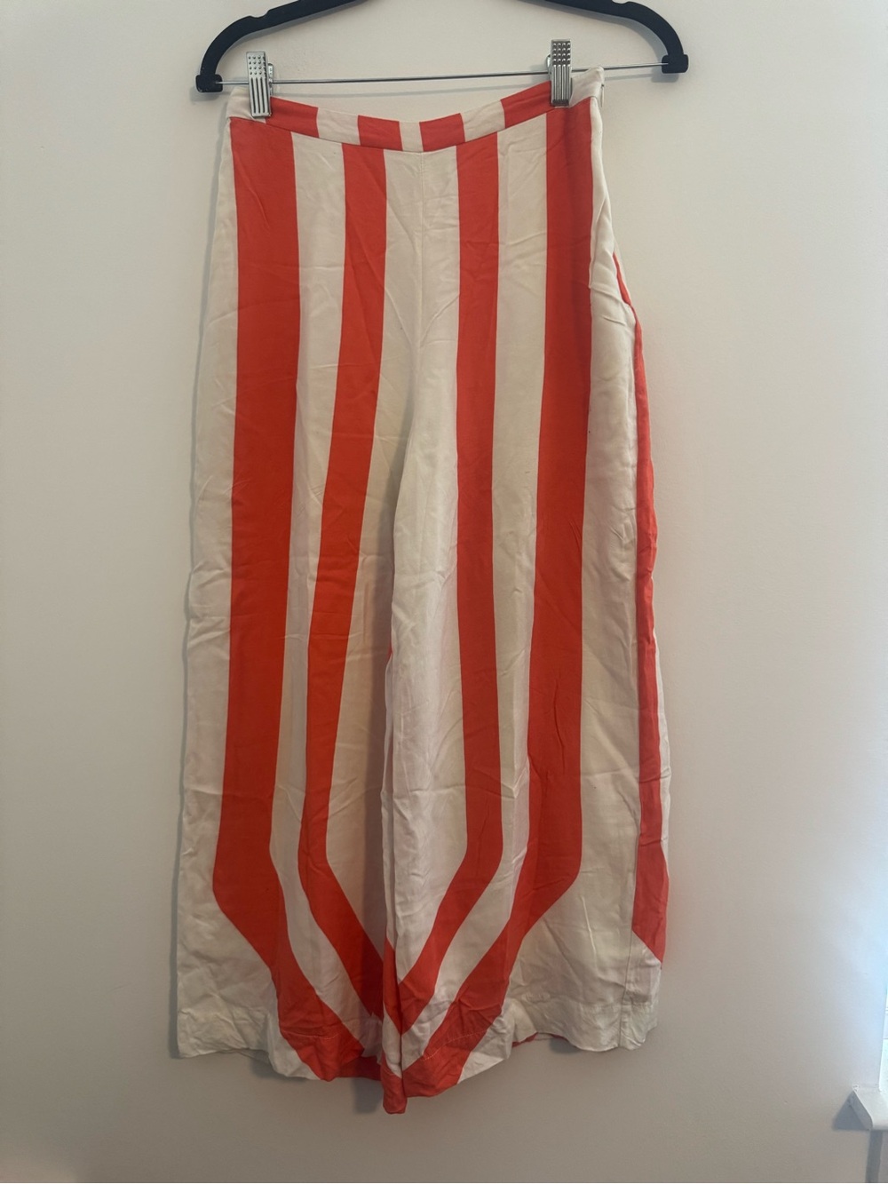 Farm Rio White and Red Striped Beach Pants